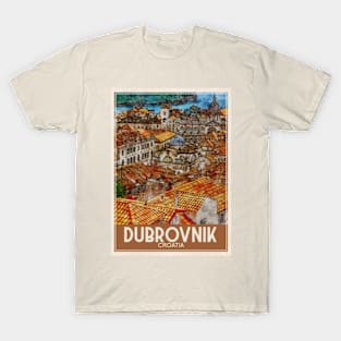 Travel Art Dubrovnik Croatia T-Shirt